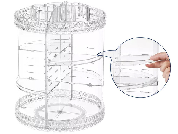 Kosmeetika juveelide korraldaja pööratav 360