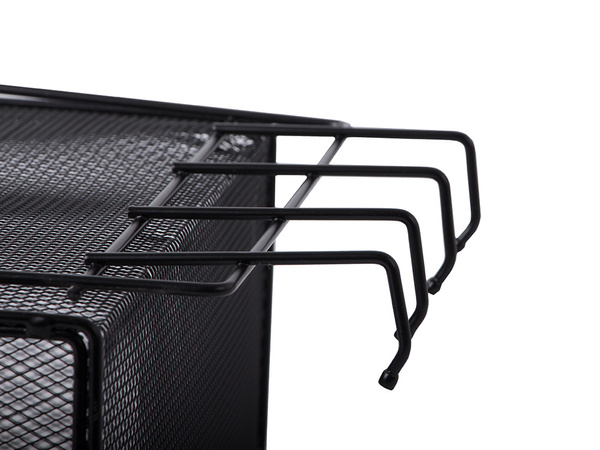 Cesta metal puerta organizador colgar estante ganchos