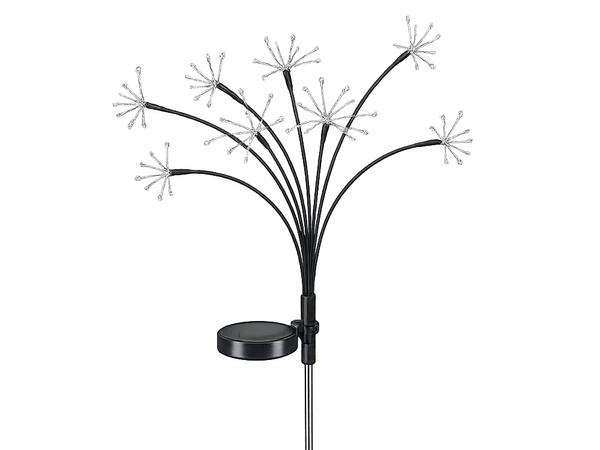 LAMPE SOLAIRE DE JARDIN LED SOUFFLEUSE FEU D'ARTIFICE SUR PIQUET POUR JARDIN 2 pièces