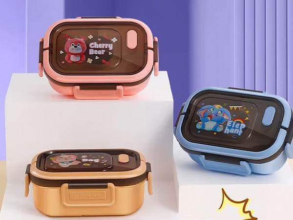 Lunchbox mic dejun container prânz cu compartimente tacâmuri