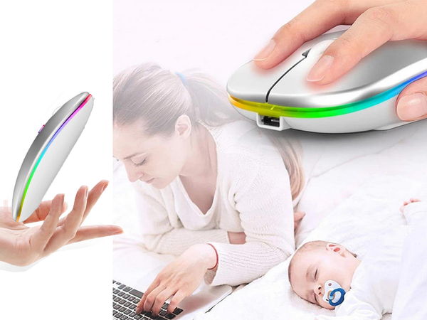 Slim 2.4 ghz bluetooth control optical mouse for pc laptops