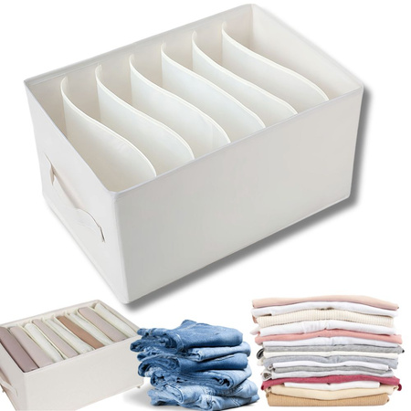 Clothes organiser underwear trousers drawer wardrobe socks white