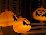 Lumières 10 led hanging pumpkins halloween 200cm glowing decoration pumpkin decoration