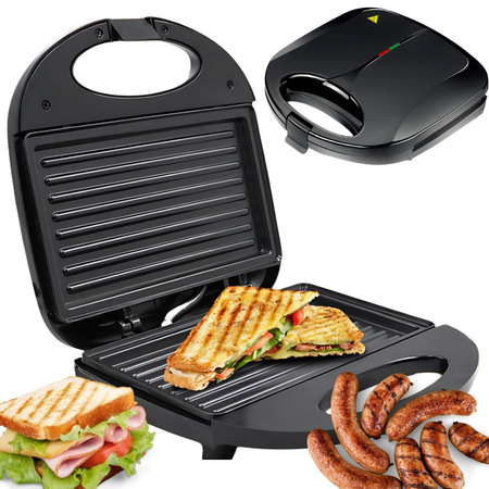 Tostadora grill para panini tortilla sandwiches antiadherente 750w