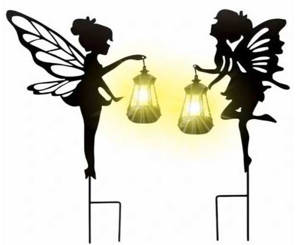 2 x LAMPA SOLARNA OZDOBNA Z CZUJNIKIEM ZMIERZCHU OZDOBA WRÓŻKI ELF LAMPION