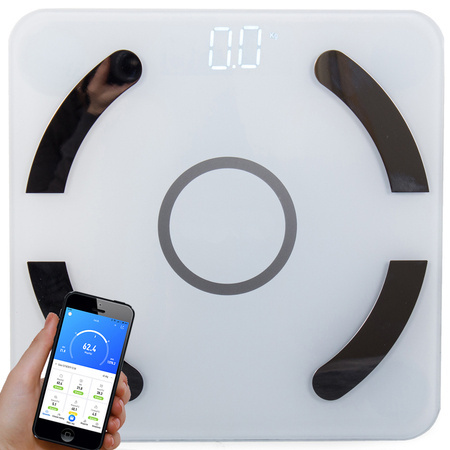 Analytical bathroom scale bluetooth 180kg glass