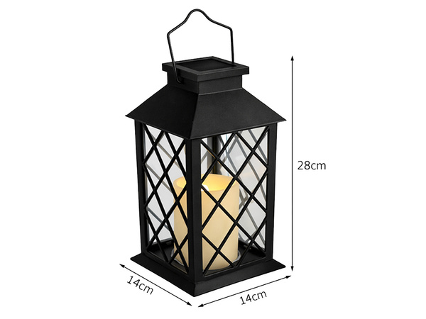 DECORATIVE LED LANTERN WITH ELECTRIC CANDLE SOLAR DECORATIVE