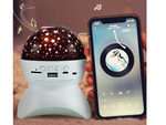 Zvaigžņu projektors nakts gaisma zvaigžņu led skaļrunis bluetooth usb projektors