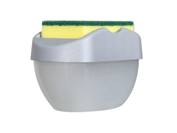 Dishwashing liquid dispenser sponge container