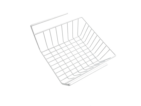 Hanging basket under shelf metal basket organiser kitchen basket white