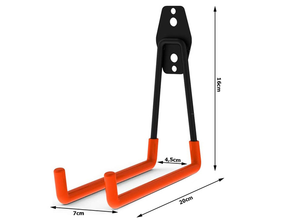 Gancho colgador doble portaherramientas taller bicicleta al garaje