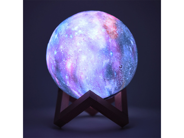 3d rgb moon night light with remote control