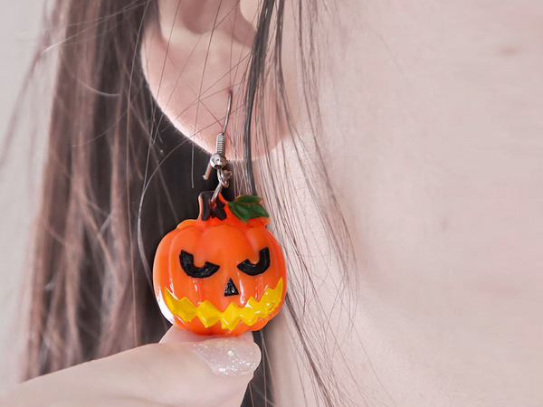 Boucles d'oreilles halloween fête d'halloween fantôme citrouille bonbon œil