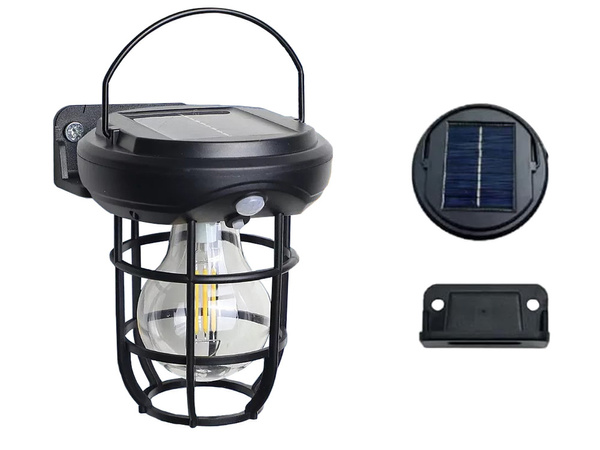 Saules lampa ar krēslas kustības sensoru 3 režīmi 3 led 1800lm ūdensizturīgs