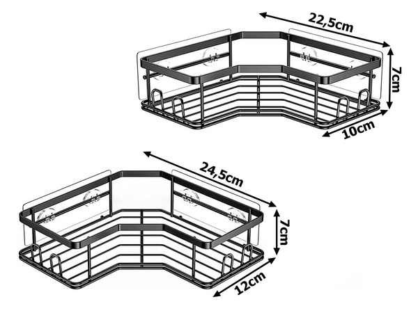 2x bathroom side hanging shower boards
