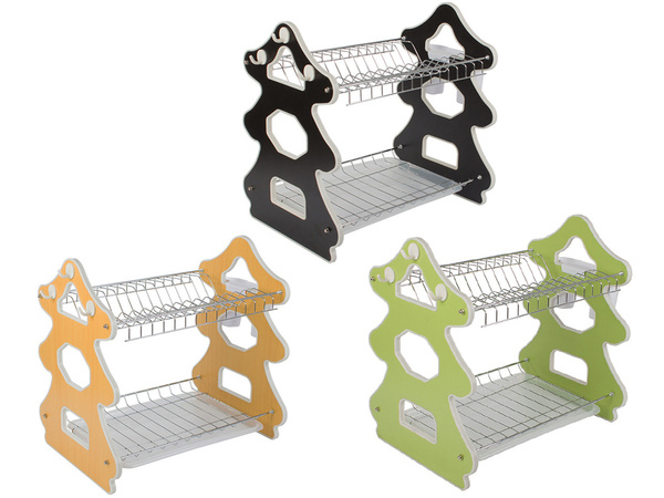 Dishwasher drying rack double-decker
