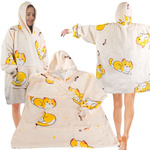 Cald hanorac pisică pătură oversize xxl 2in1 gros blană moale cu glugă