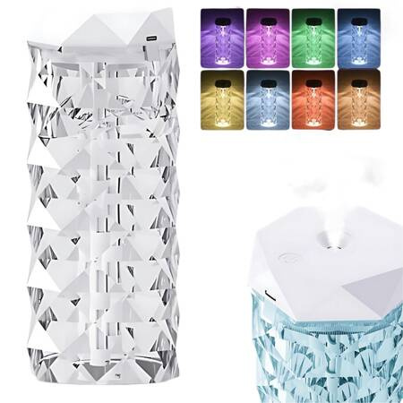 Humidificateur d'air diffuseur d'aromatherapie brume usb rgb cristal