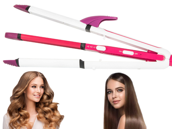 Curling iron straightener crimper 3in1 curls
