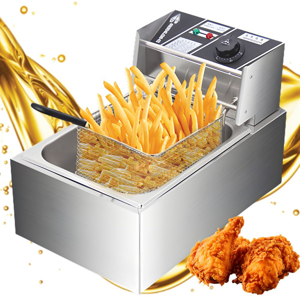 6l 2500w electric fryer for chips gastronomic control panel
