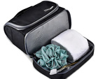Sac cosmétique de voyage ogranizer avec crochet grand unisex imperméable noir