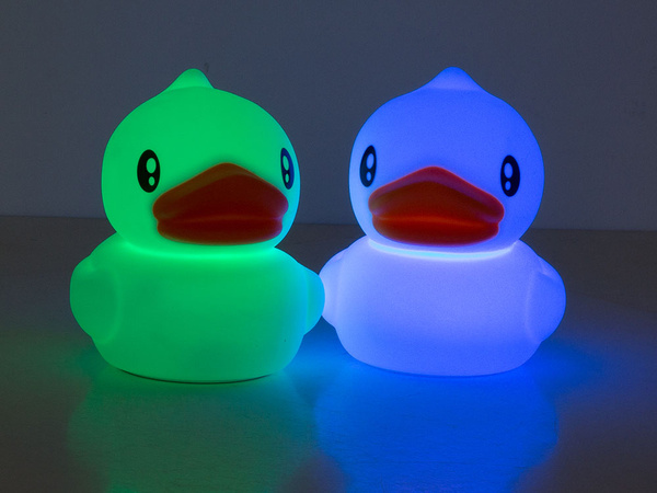 A condus lumina de noapte pentru copii rgb duck touch