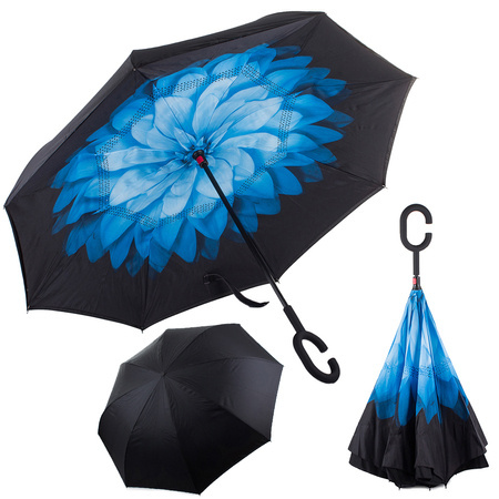 Umbrella inverted folding umbrella inverted strong wires solid standing