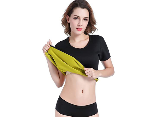 Women's neoprene fitness t-shirt short sleeve