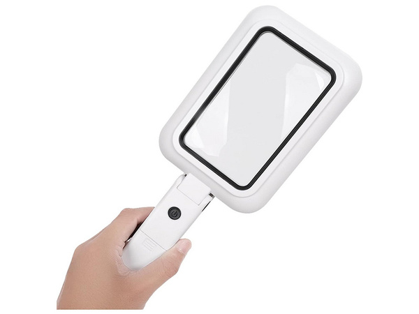 Juvelierizstrādājumu galda lupa liela 3x 18 led salokāma