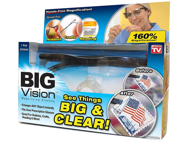 Magnifying glasses vision 160% zoom