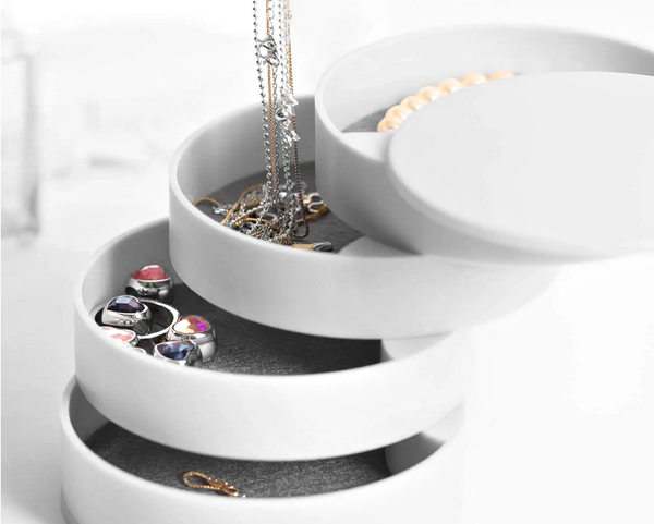 Jewellery box organiser round pull-out box