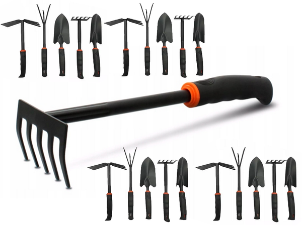 Gardening tools set shovel rake claw hoe 6 items