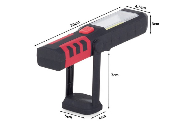 Dielenská lampa 3v1 led cob dobíjateľná batéria