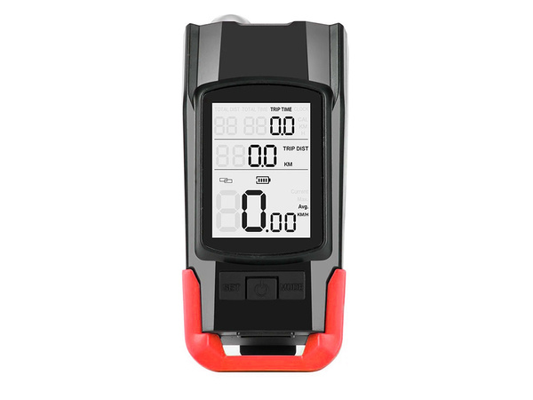 Front rear led bicycle lamp wireless counter loud horn 3in1