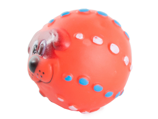 Dog toy squeaky chew ball colour rubber