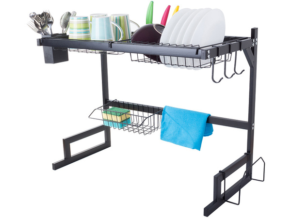 Dish drainer over sink cutlery loft