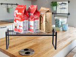 Estante metálico de un nivel organizador de cocina estante de altillo para encimera de cocina