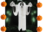 Obesek iz papirja za duhove halloween duh 3d zložen papirni okrasek