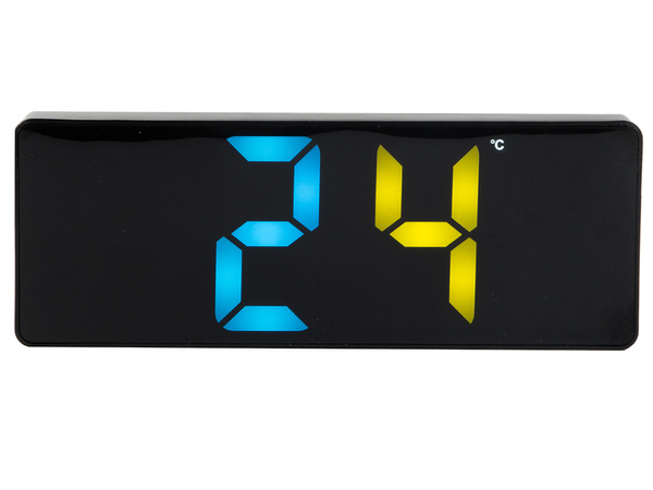 DIGITALNA BUDILKA ELEKTRONSKI TERMOMETER BARVNI ALARM DATUM DREMEŽ