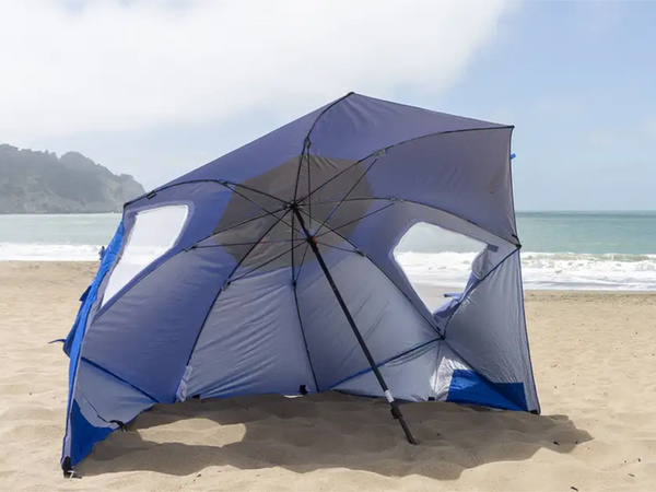 Beach umbrella screen folding garden tent 2in1 xxl large with uv filter