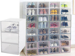 Schuhsorter box behälter mit klappe faltbarer modularer schrank schuhe