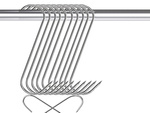 Sausage smoking hooks 10pcs large steel
