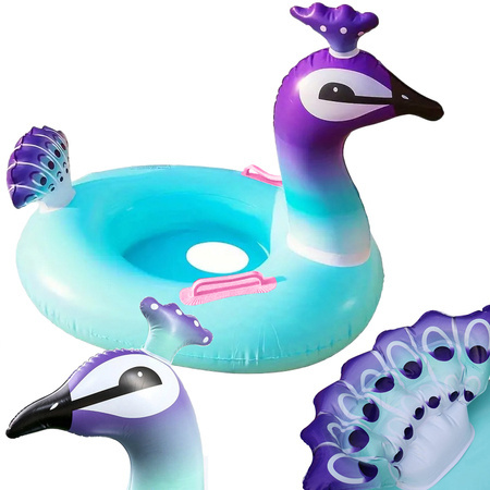 Kleines aufblasbares pfauenrad für babyschwimmen im poolwasser 60cm