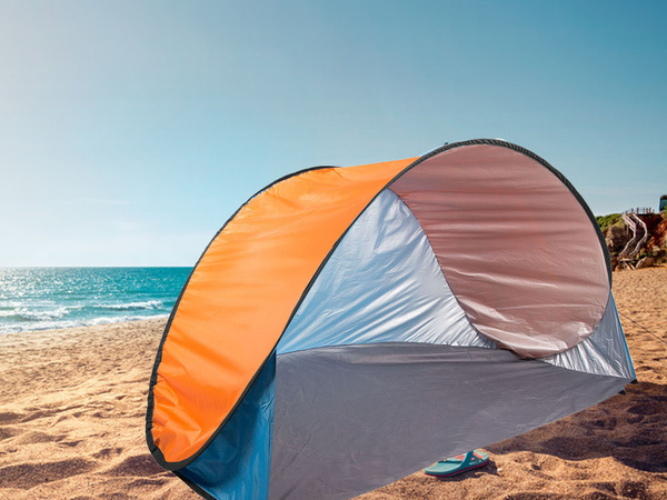 Uv selbstfaltende pop-up strandzelt mit abdeckung grosser bildschirm