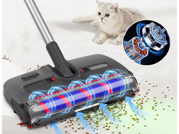 Trawless handheld vacuum cleaner 360° rotating electric brush kaśka