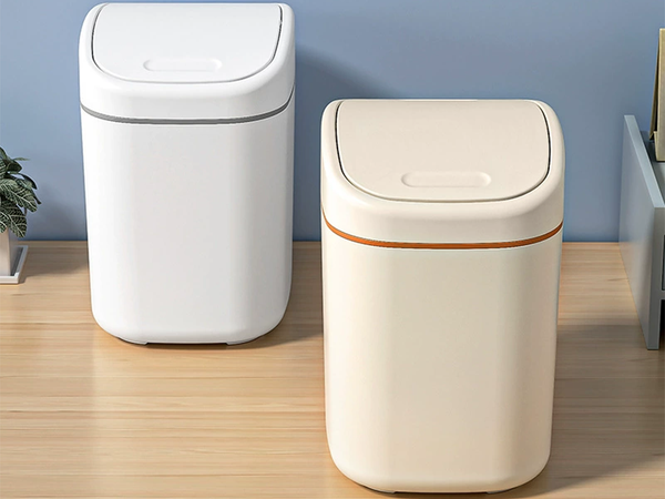 Mini poubelle pour salle de bain poubelle de bureau à clapet 2 l