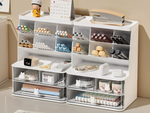 Cabinet organiser desk organiser shelves for cosmetics small items drawers