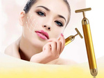 Gold bar vibrating facial massager