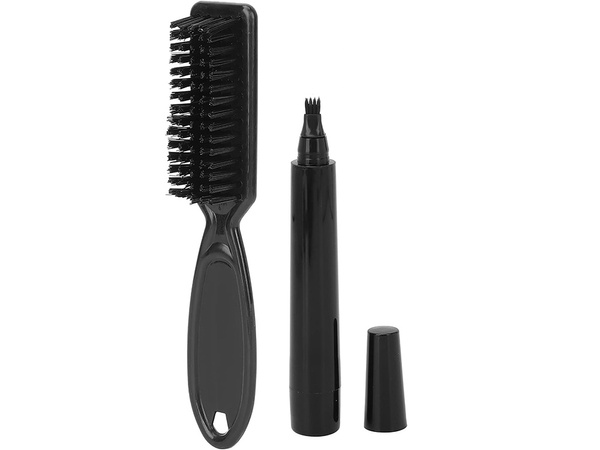 Brosse d'épaississement de la barbe marqueur de barbe stylo de remplissage de barbe kit