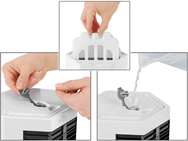 Mini acondicionador de agua portátil humidificador 2en1